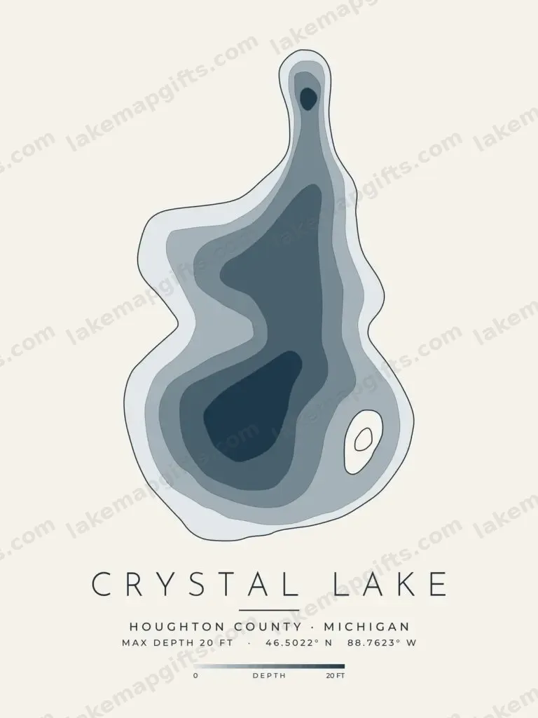 Crystal Lake depth map