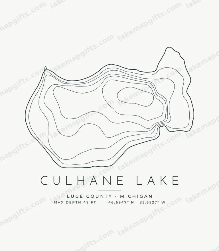 Culhane Lake contour map design