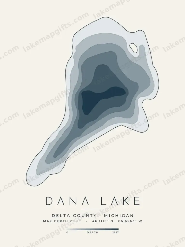 Dana Lake depth map