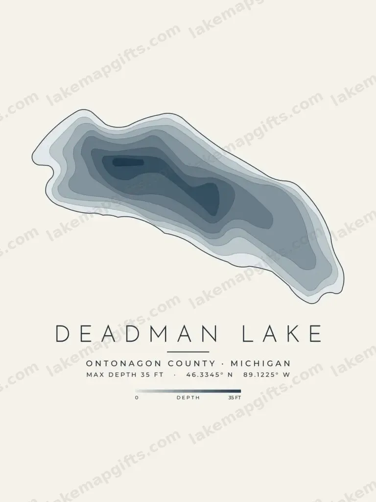 Deadman Lake depth map