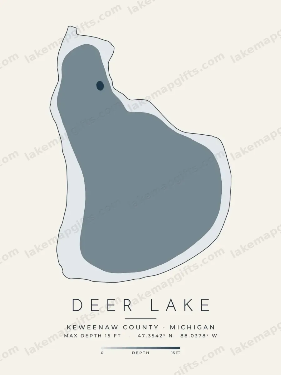 Deer Lake depth map