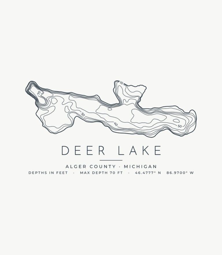 Deer Lake depth contours design