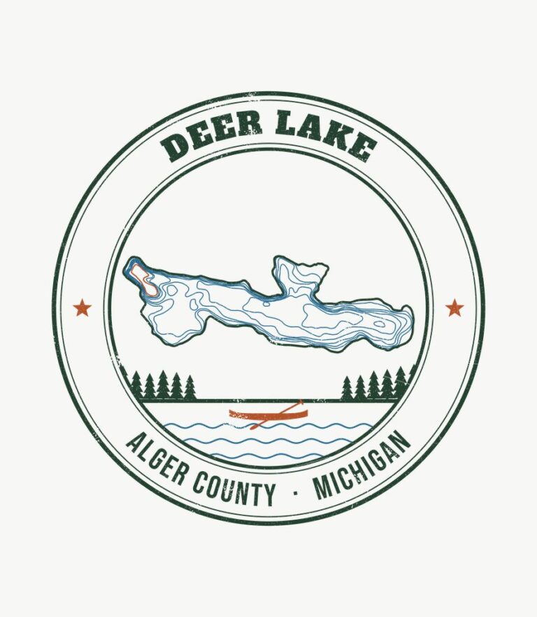 Deer Lake vintage badge design