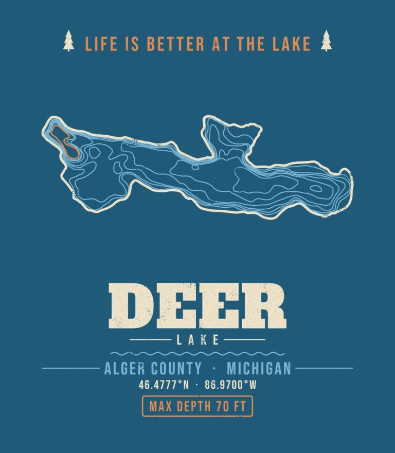 Deer Lake life is better (for dark shirts) design