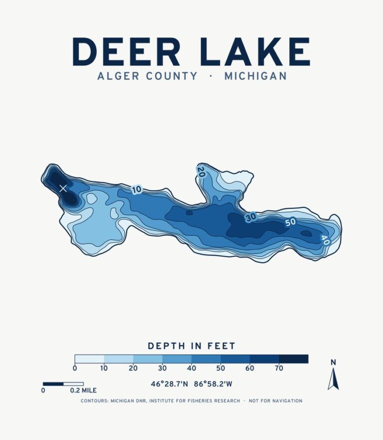 Deer Lake depth chart design
