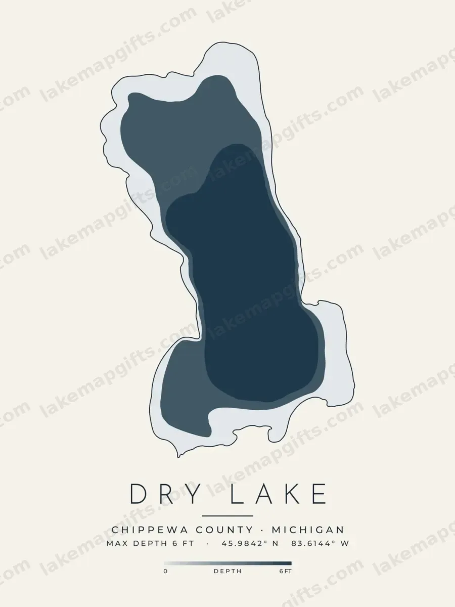 Dry Lake depth map