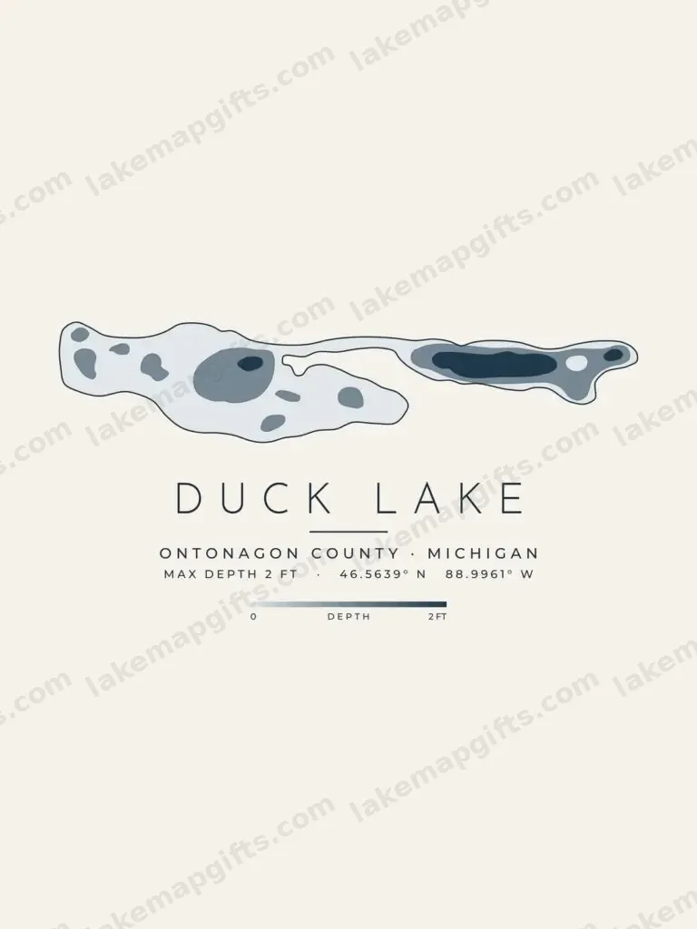 Duck Lake depth map