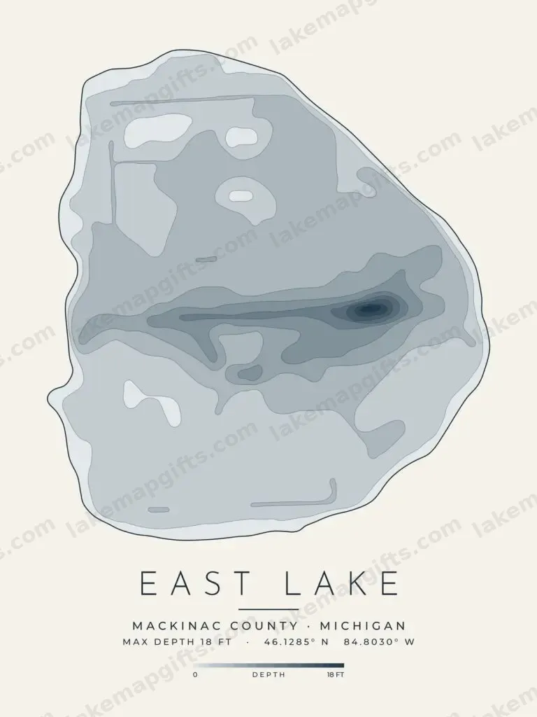 East Lake depth map