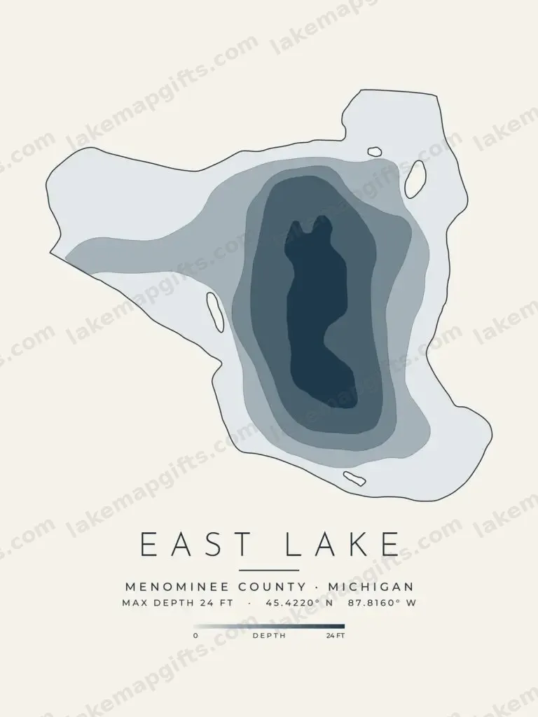 East Lake depth map