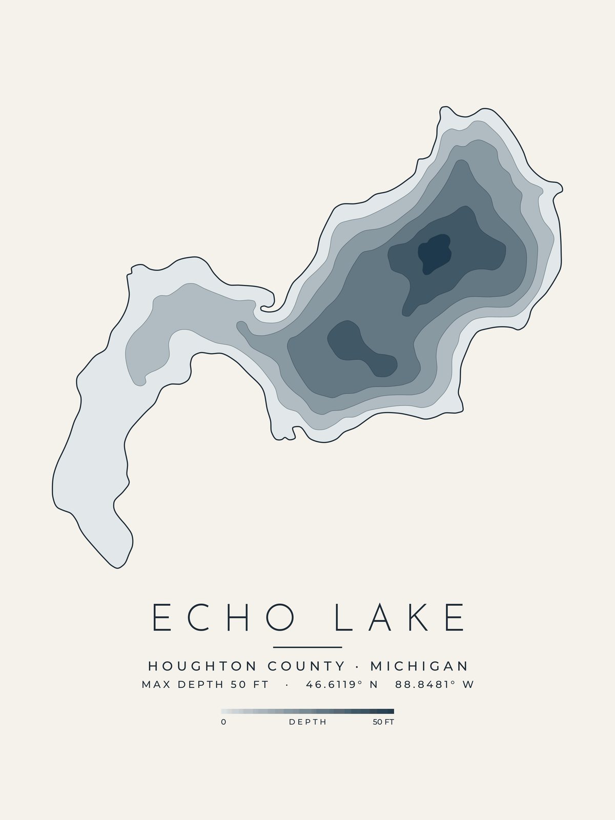 Echo Lake depth map