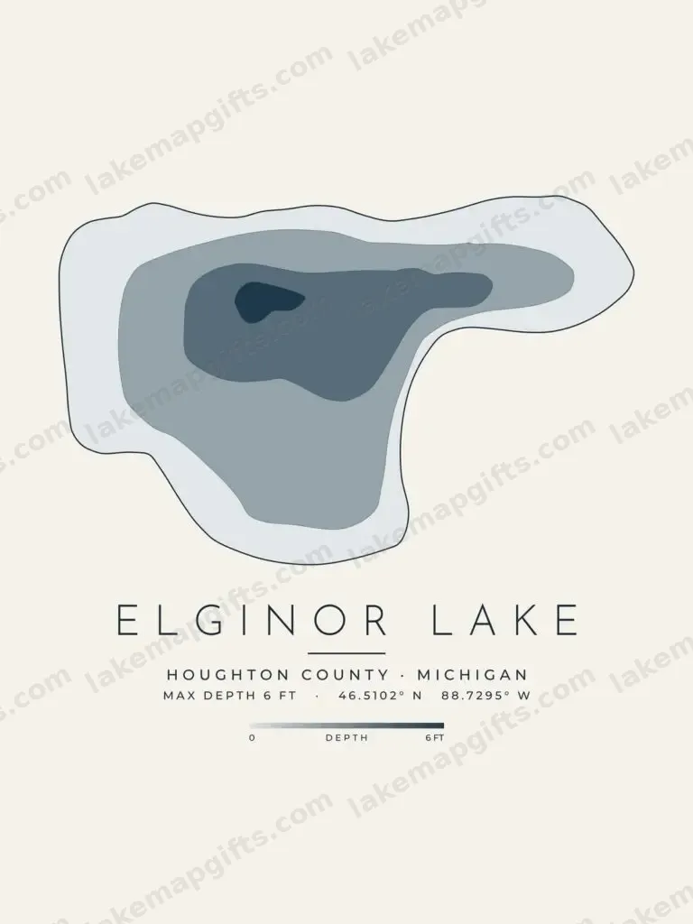 Elginor Lake depth map