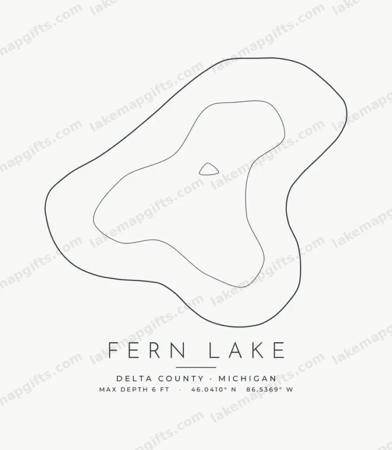 Fern Lake contour map design