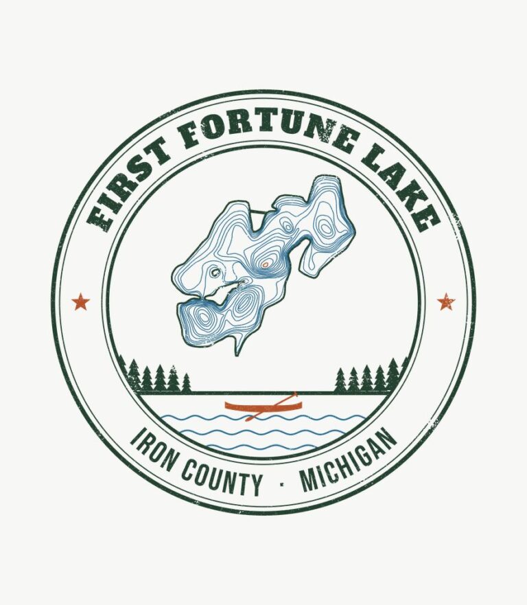First Fortune Lake vintage badge design