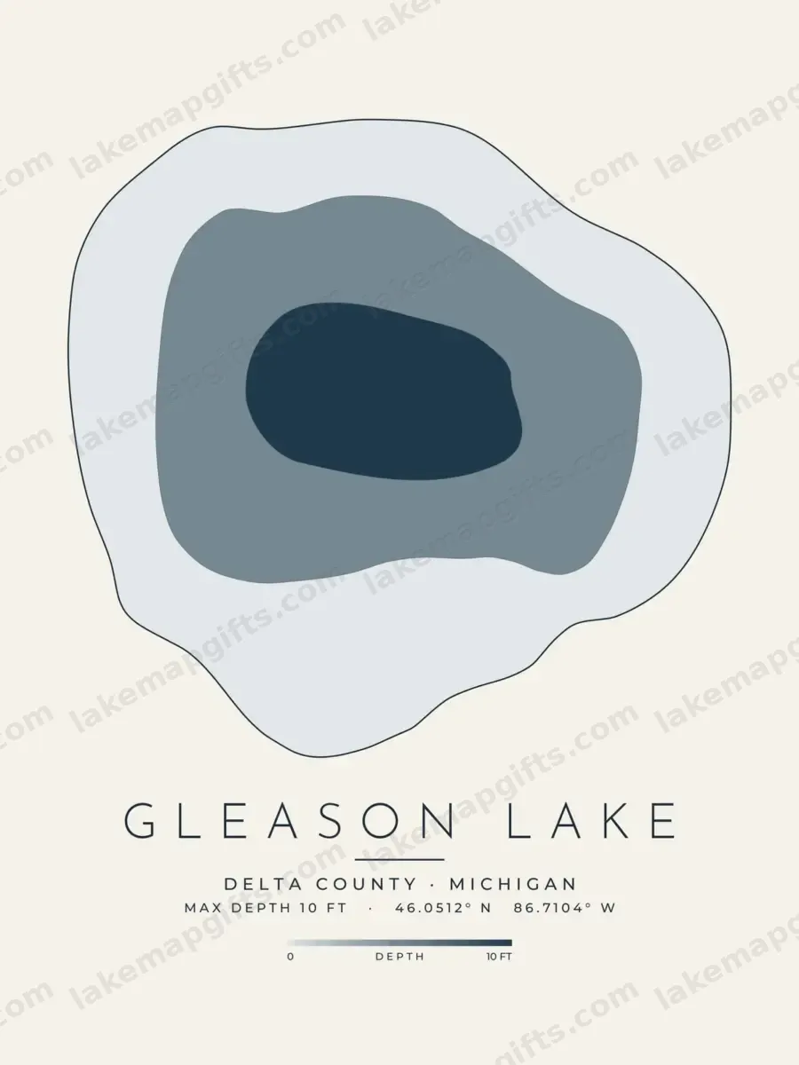 Gleason Lake depth map