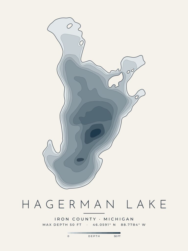 Hagerman Lake depth map
