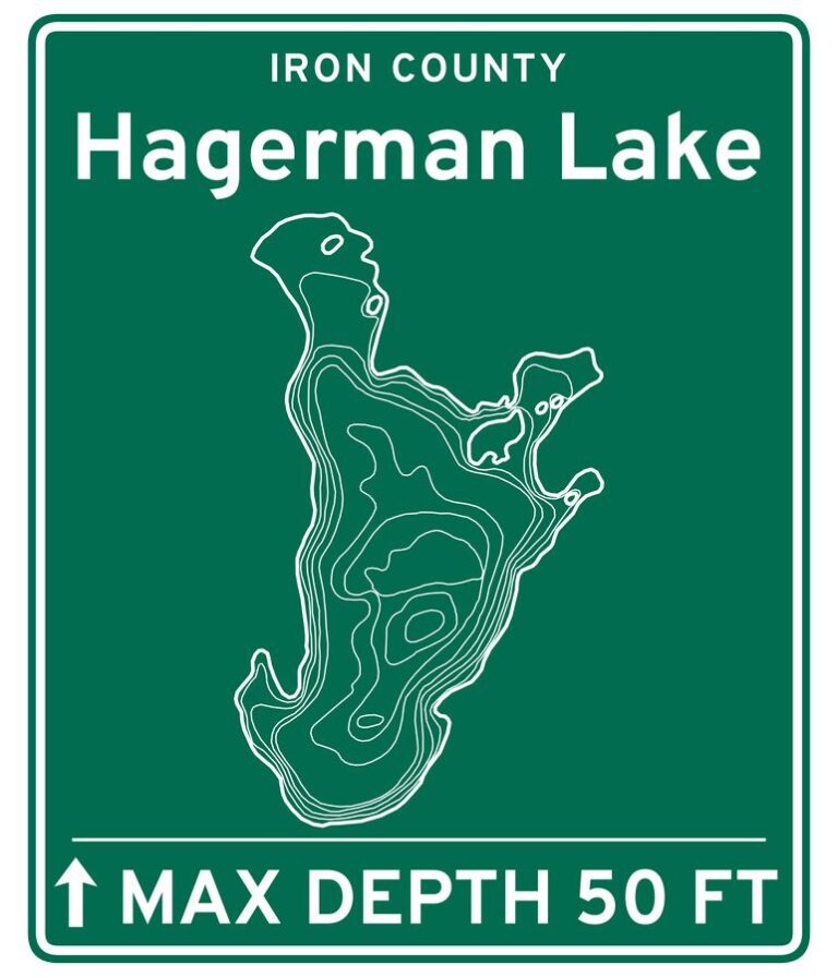 Hagerman Lake road sign design