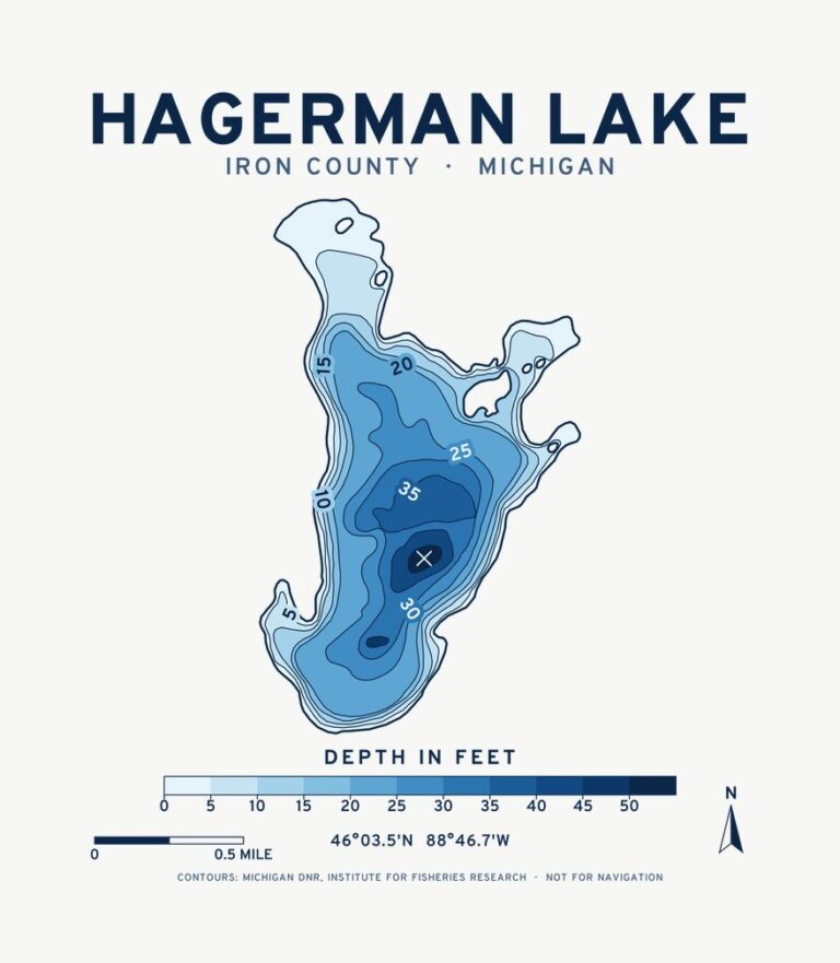 Hagerman Lake depth chart design