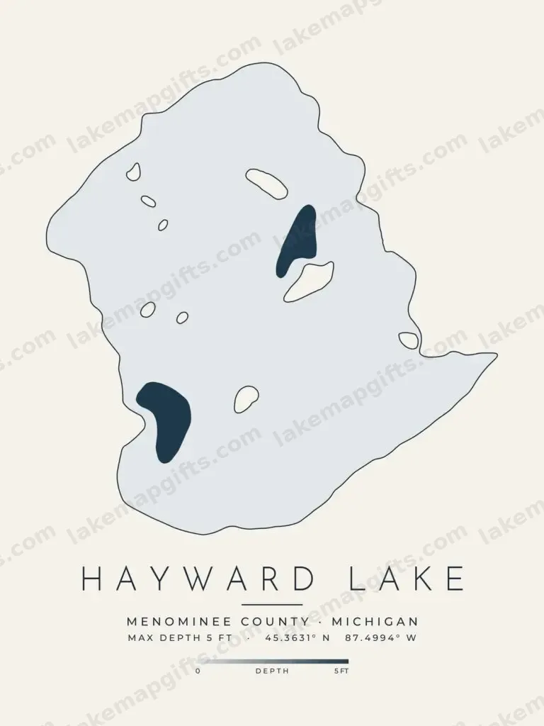 Hayward Lake depth map