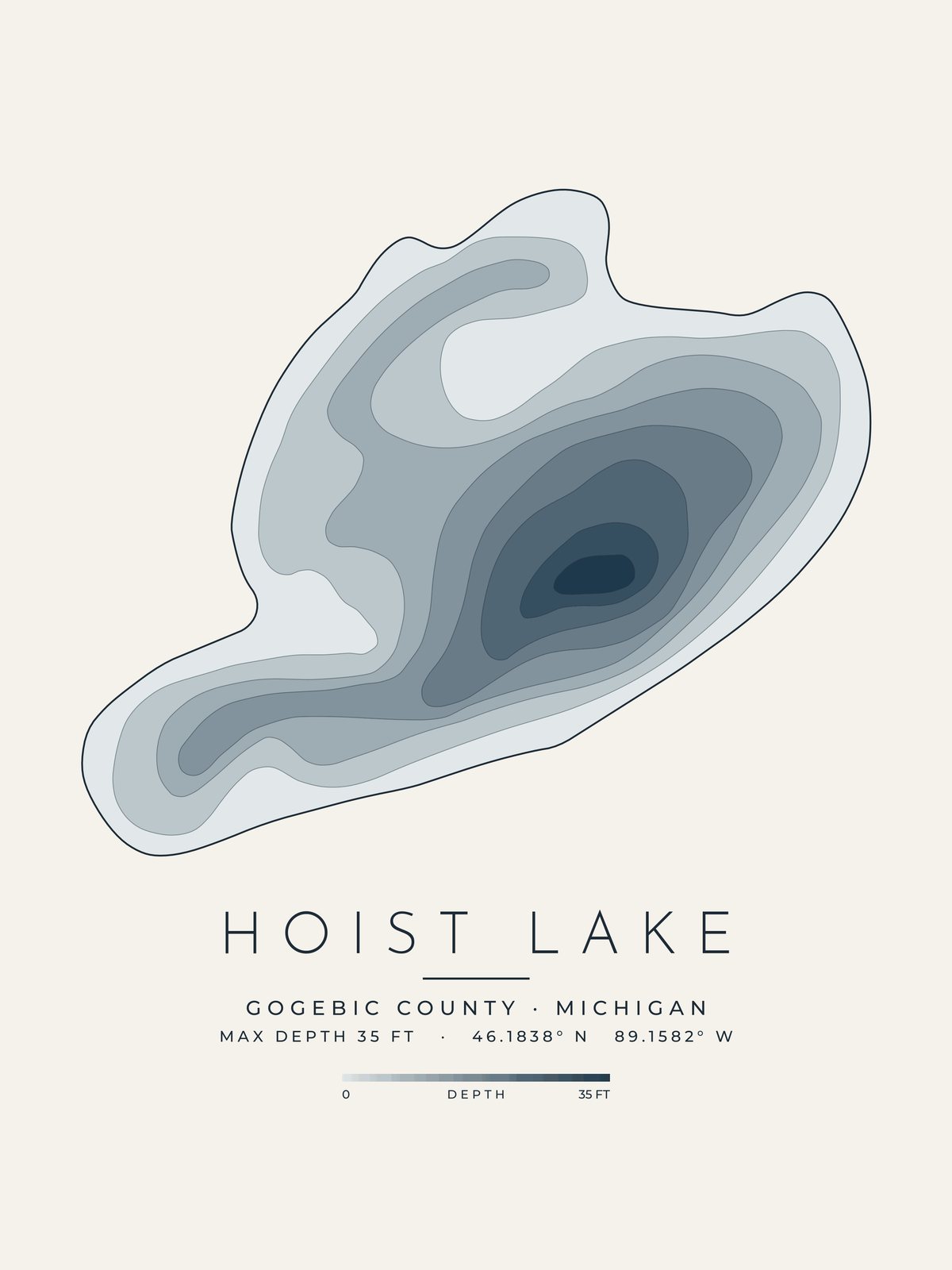Hoist Lake depth map