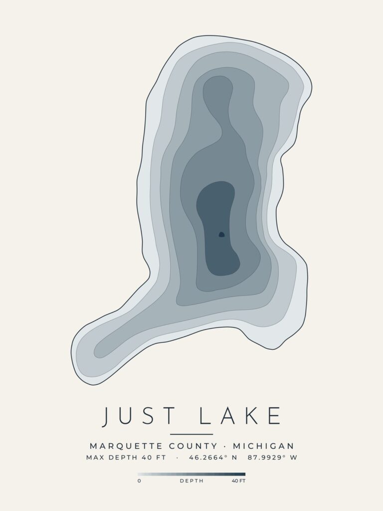 Just Lake depth map