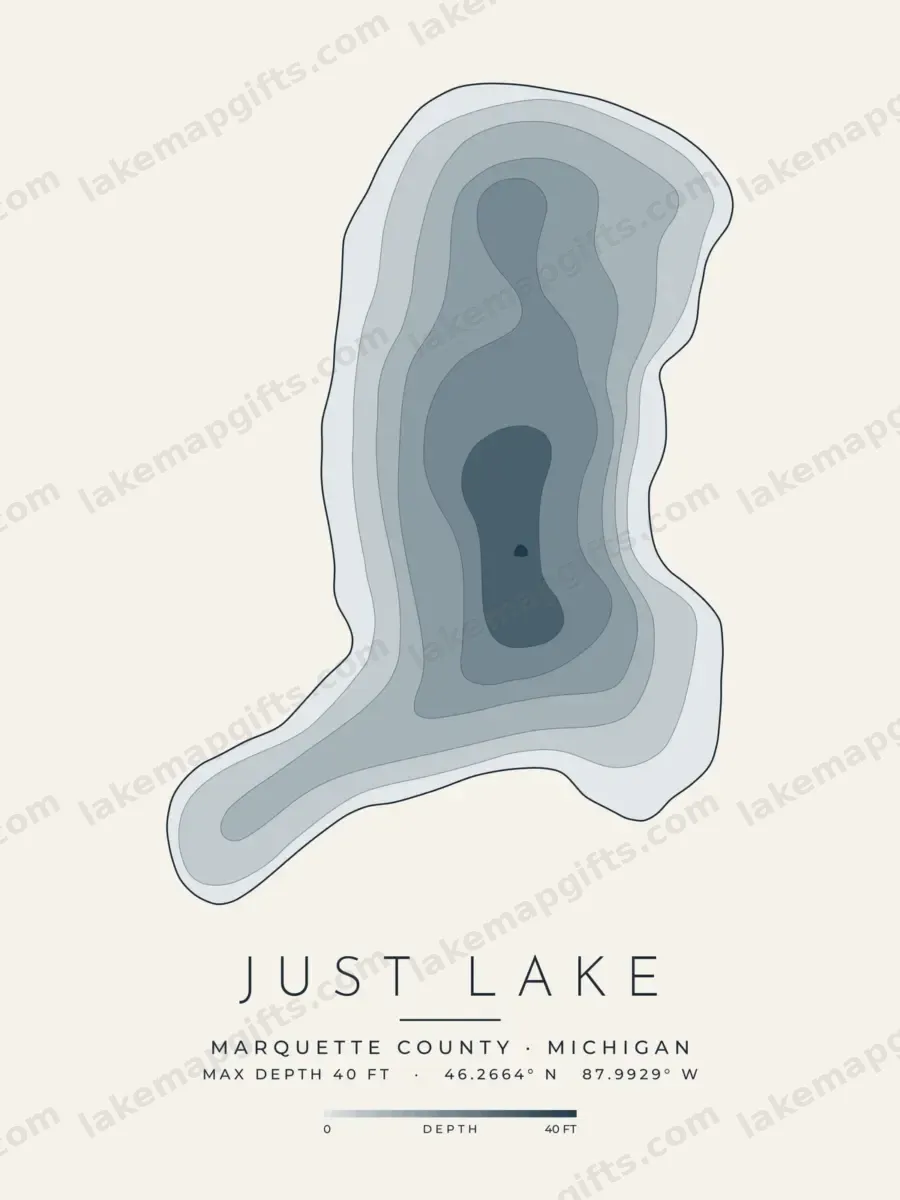 Just Lake depth map