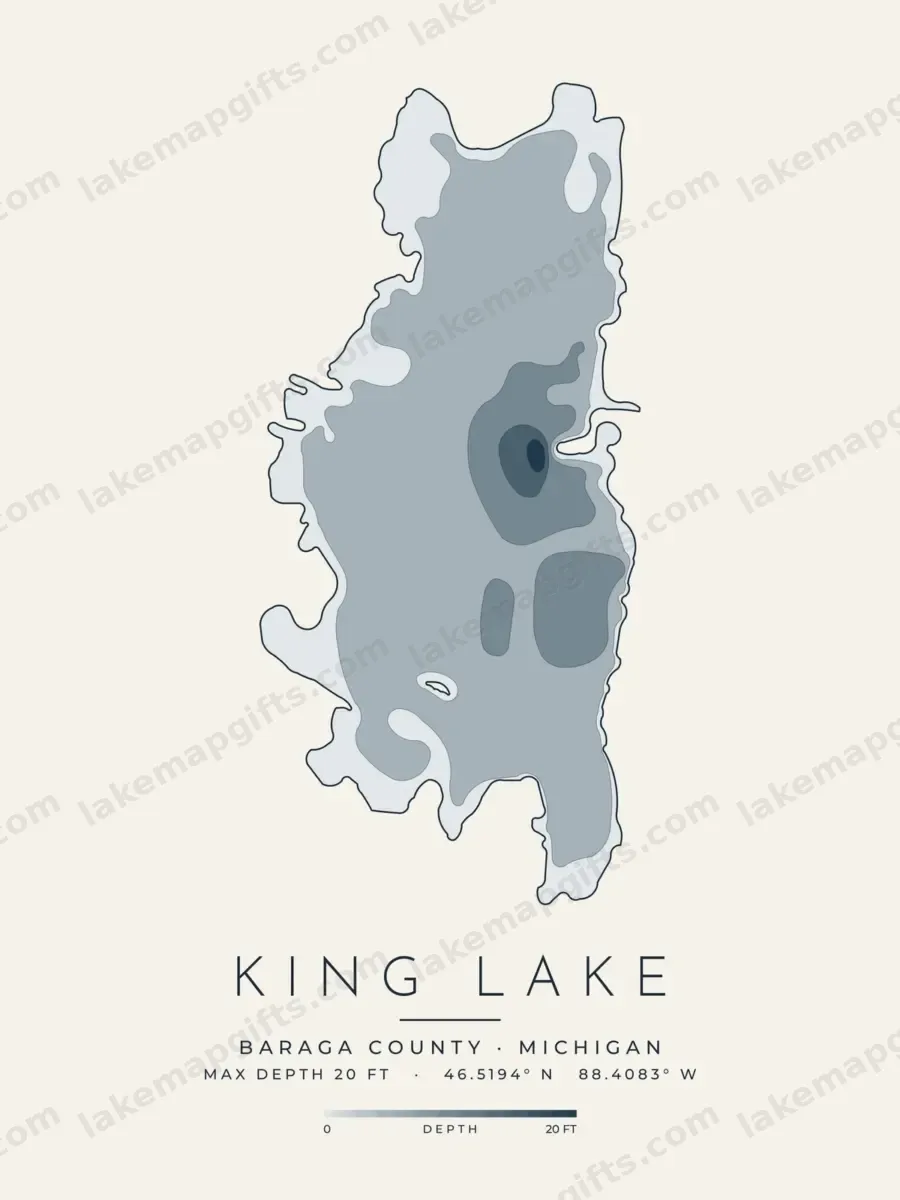 King Lake depth map