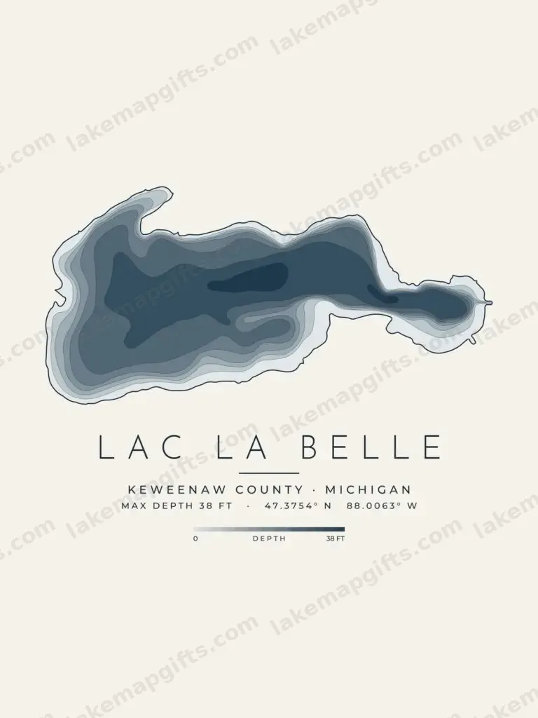 Lac La Belle depth map
