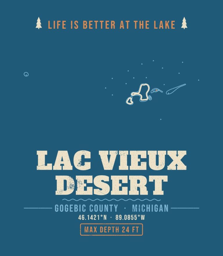 Lac Vieux Desert life is better (for dark shirts) design