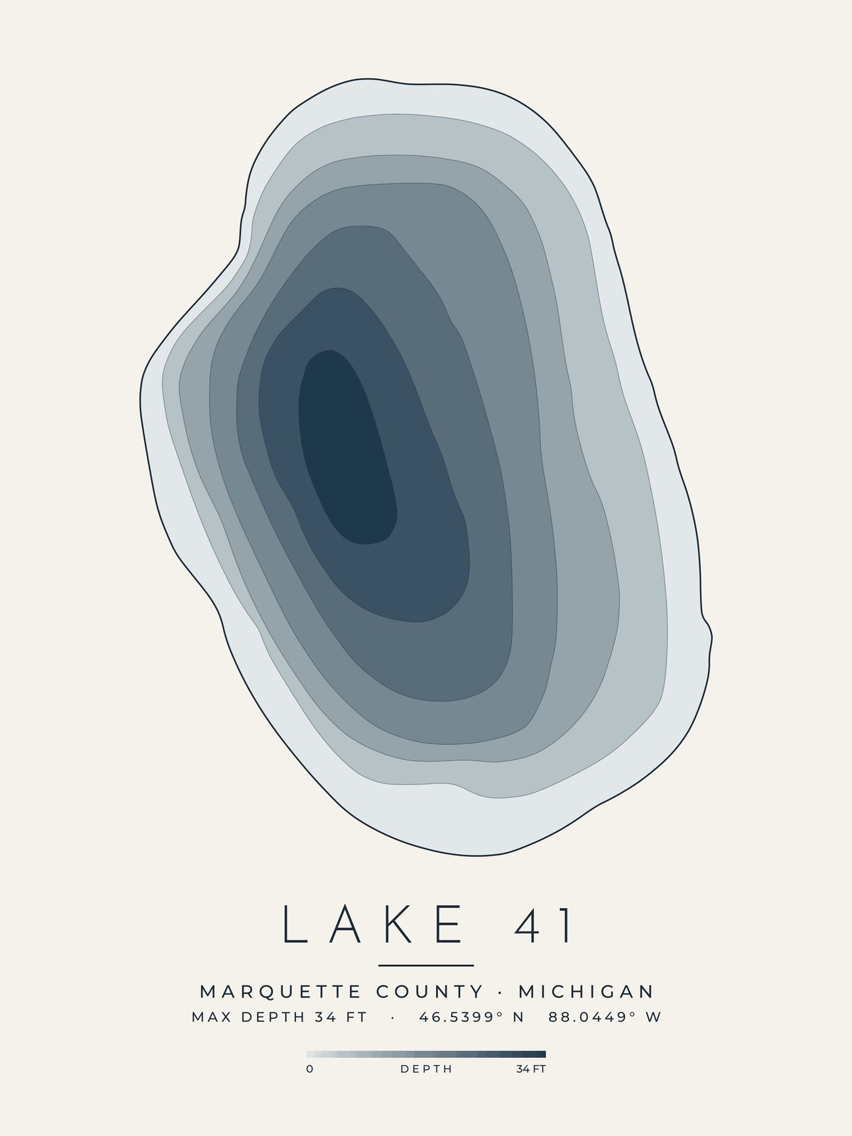 Lake 41 depth map