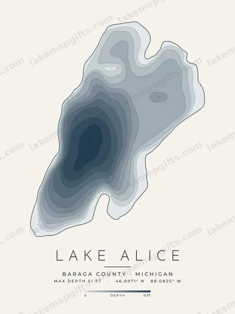 Lake Alice depth map