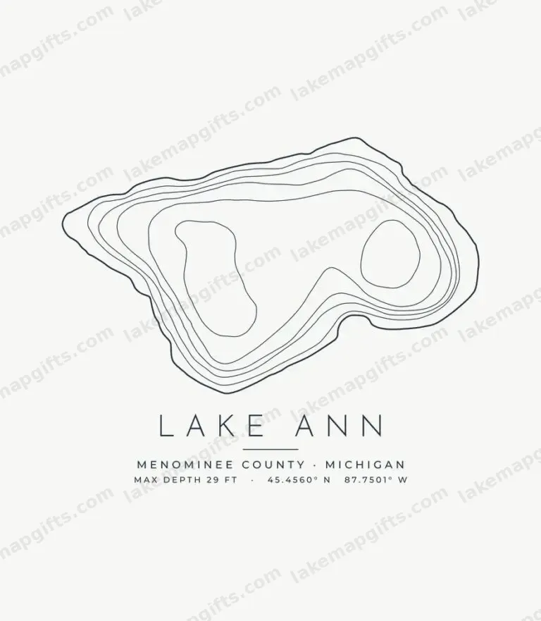 Lake Ann contour map design