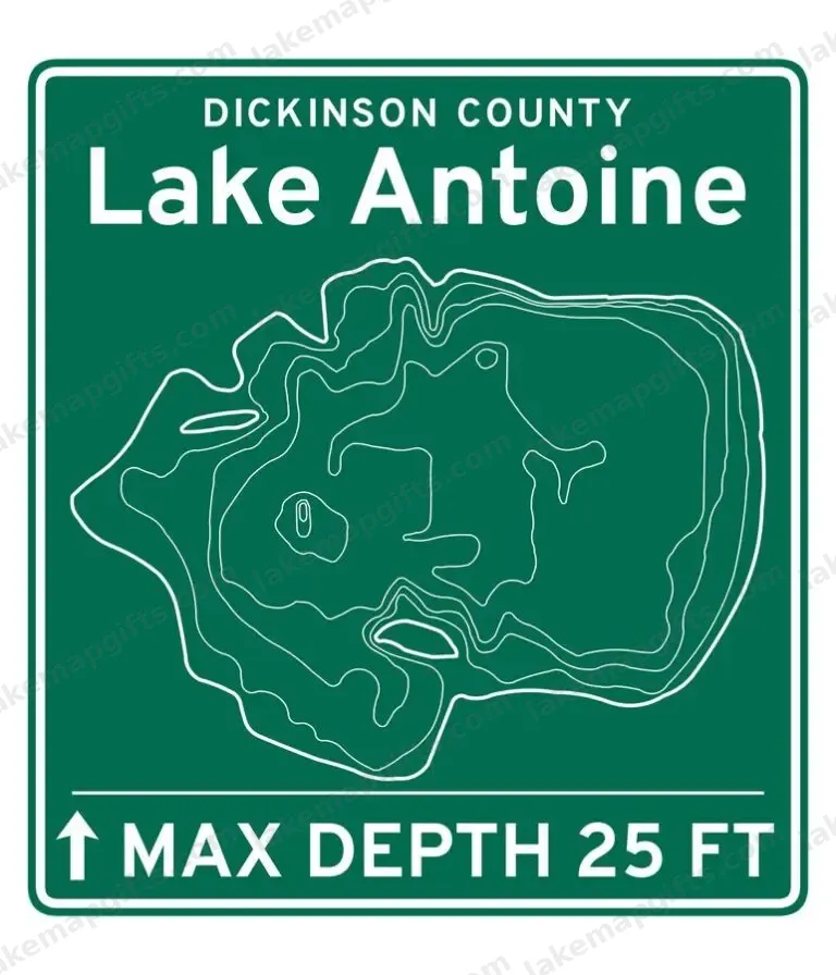 Lake Antoine road sign design