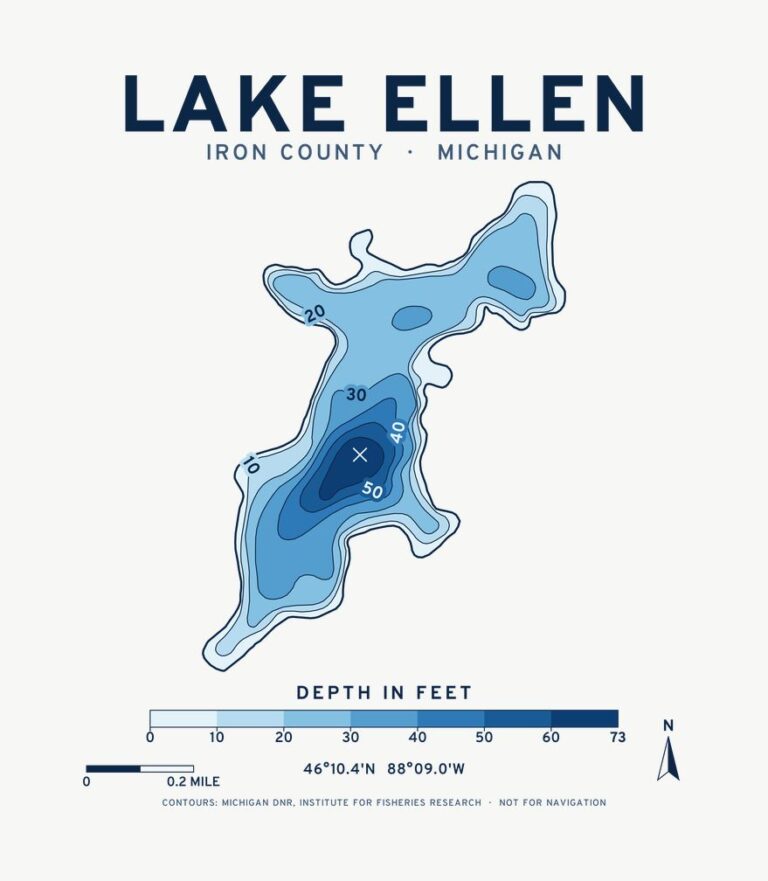 Lake Ellen depth chart design