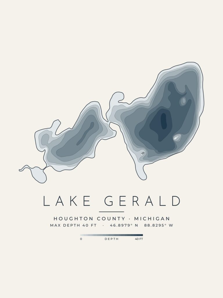 Lake Gerald depth map