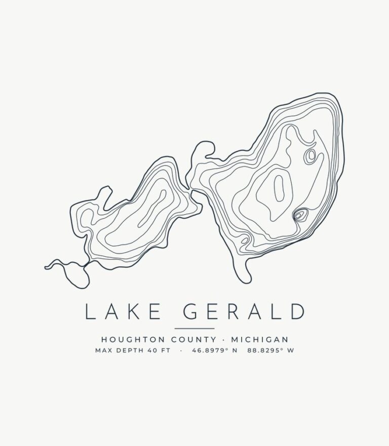 Lake Gerald contour map design
