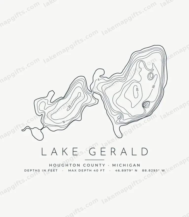 Lake Gerald depth contours design