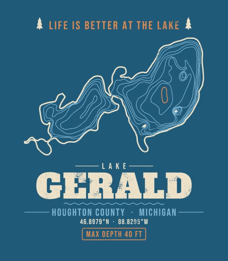 Lake Gerald life is better (for dark shirts) design