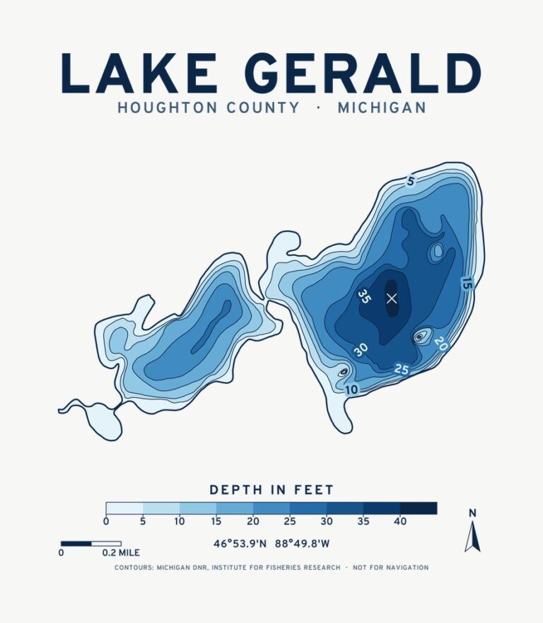 Lake Gerald depth chart design