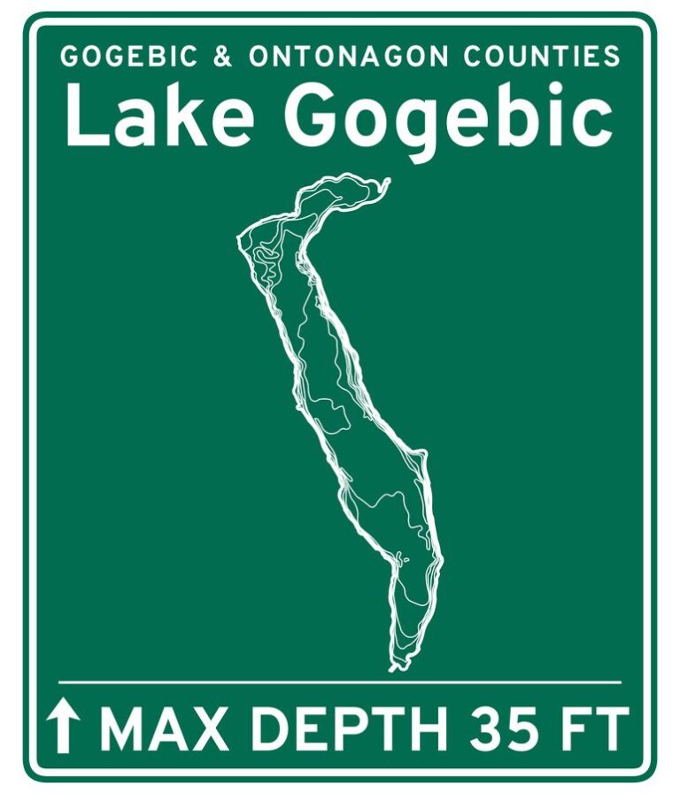 Lake Gogebic road sign design