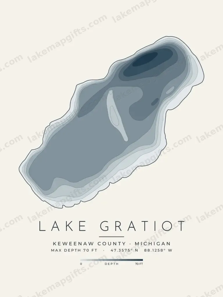 Lake Gratiot depth map