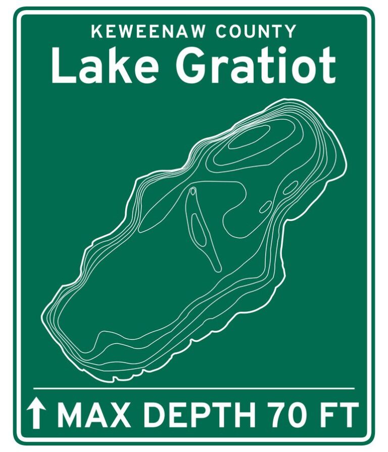 Lake Gratiot road sign design
