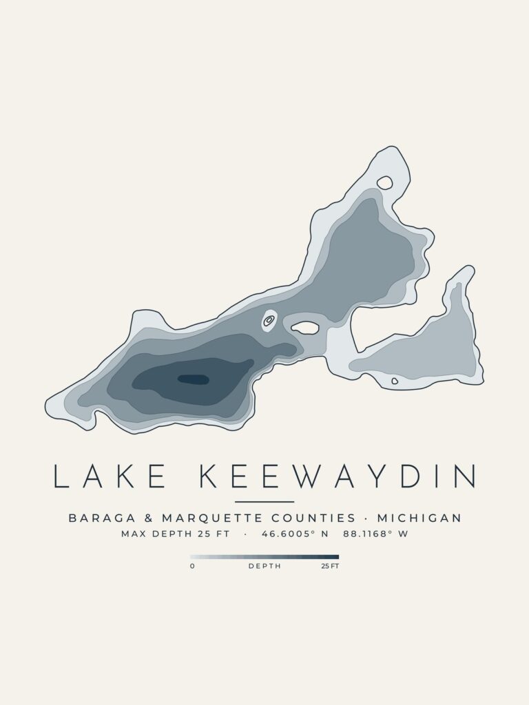 Lake Keewaydin depth map
