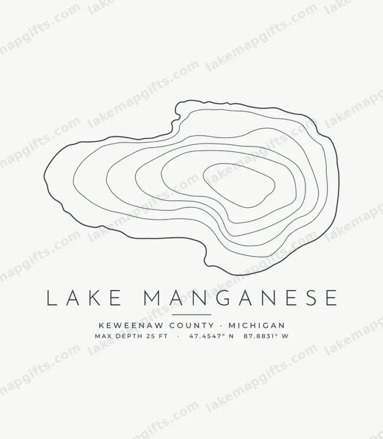 Lake Manganese contour map design