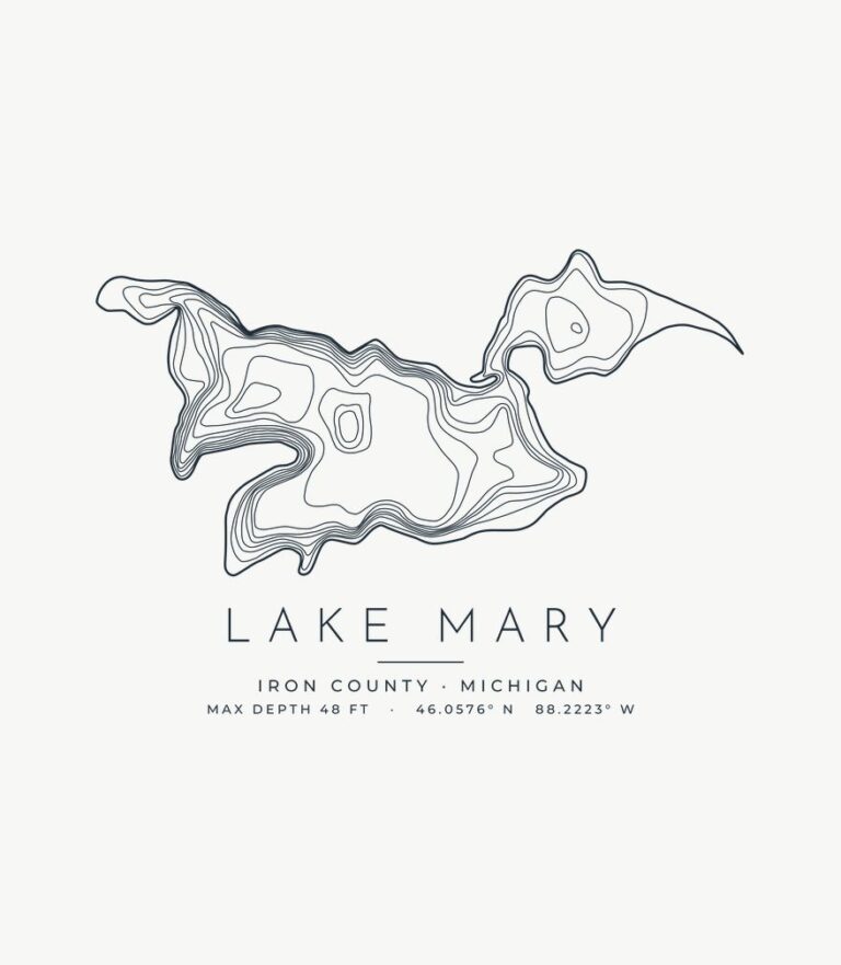 Lake Mary contour map design