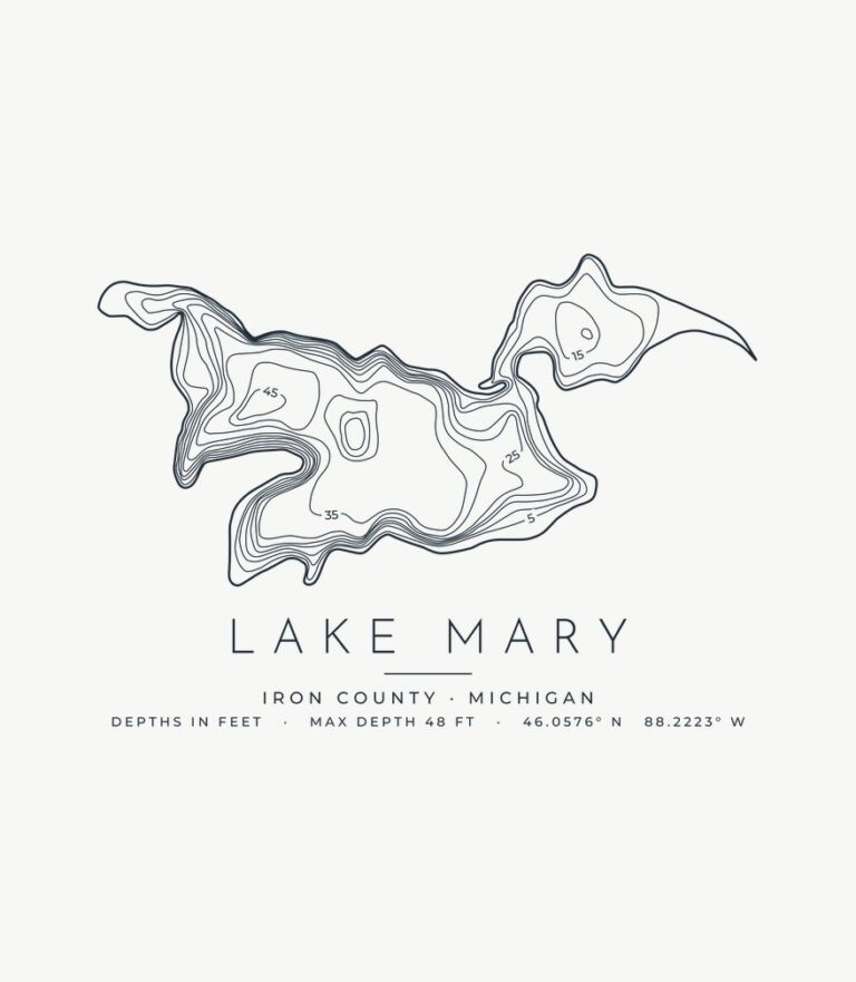Lake Mary depth contours design