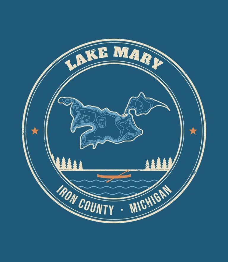 Lake Mary vintage badge (for dark shirts) design
