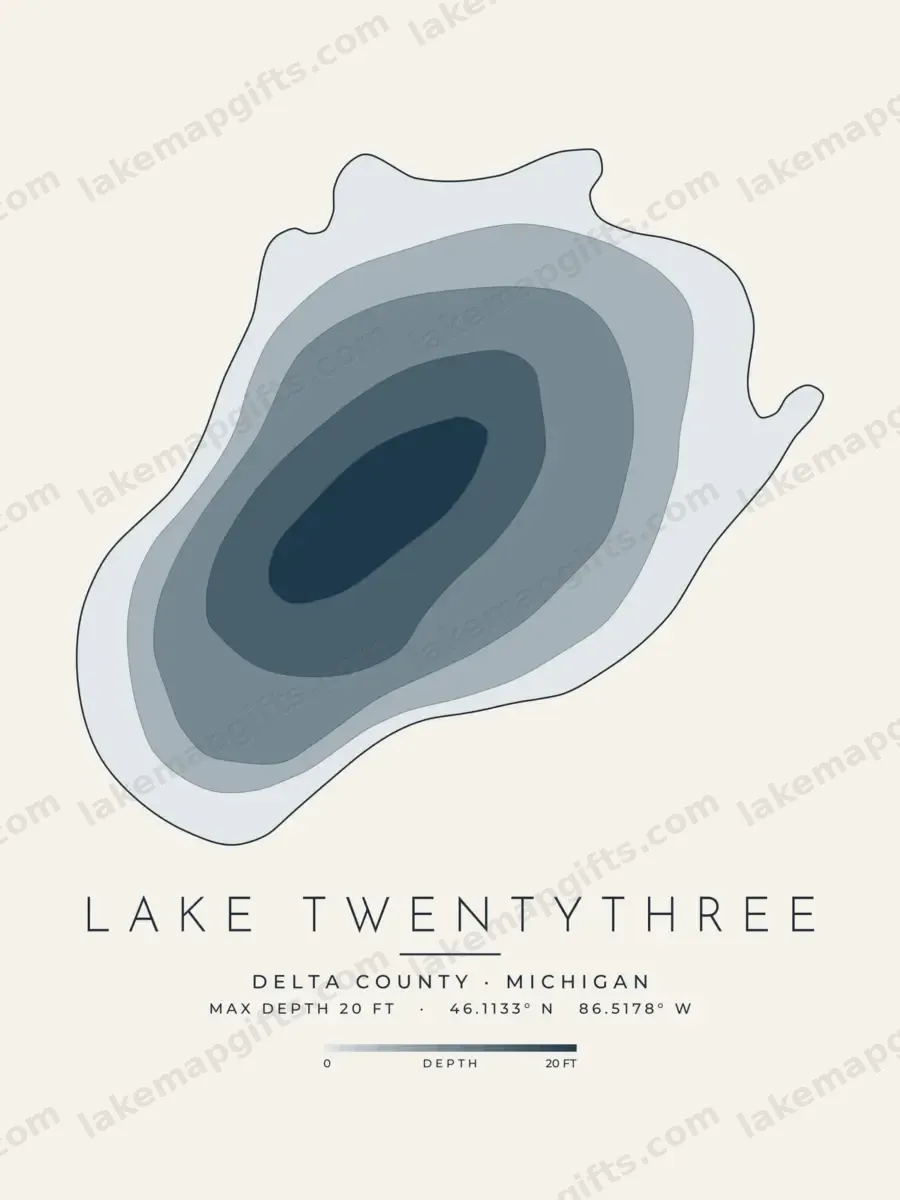 Lake Twentythree depth map