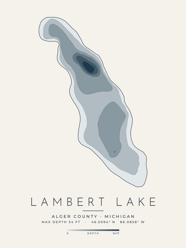 Lambert Lake depth map