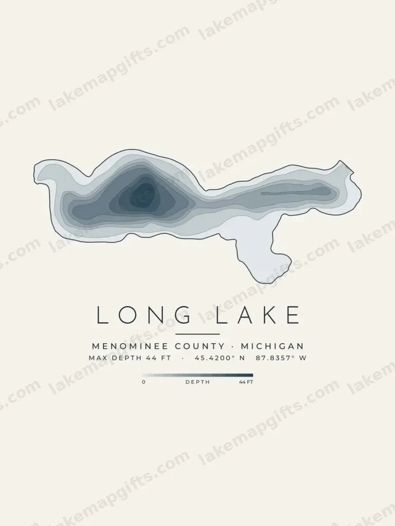 Long Lake depth map