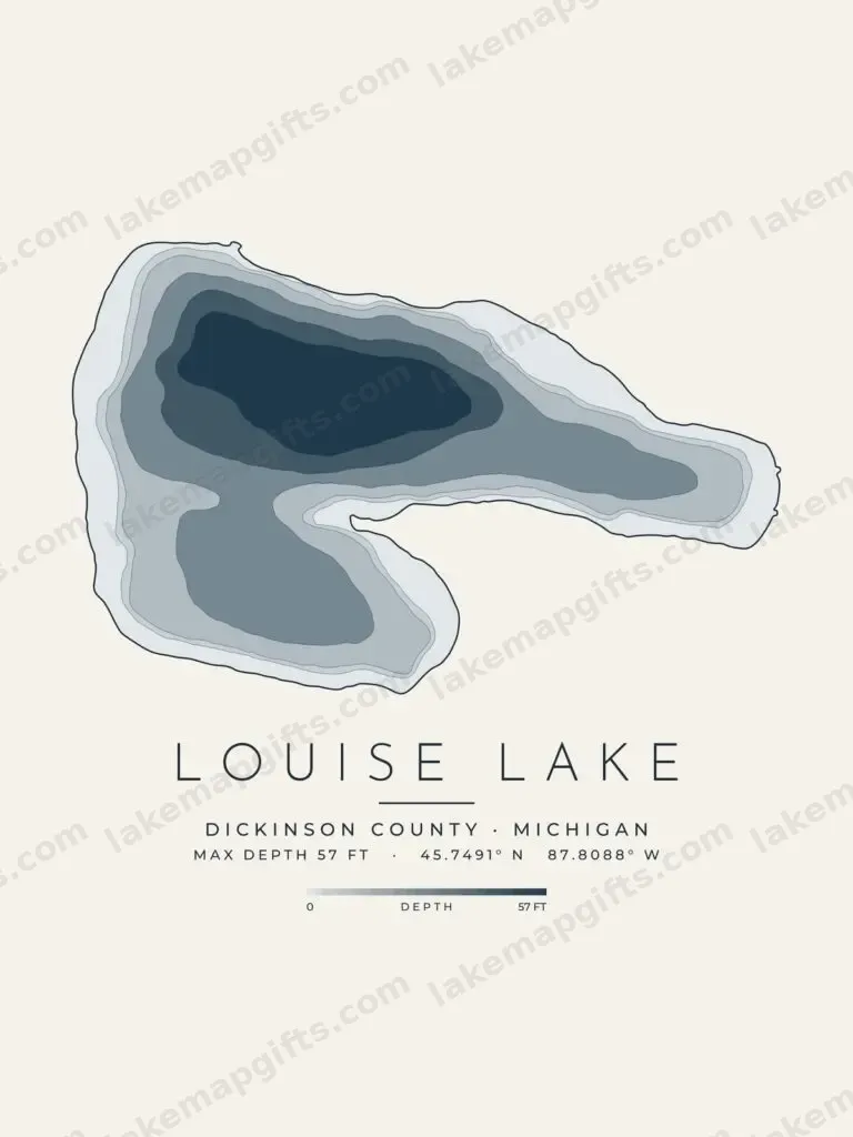 Louise Lake depth map
